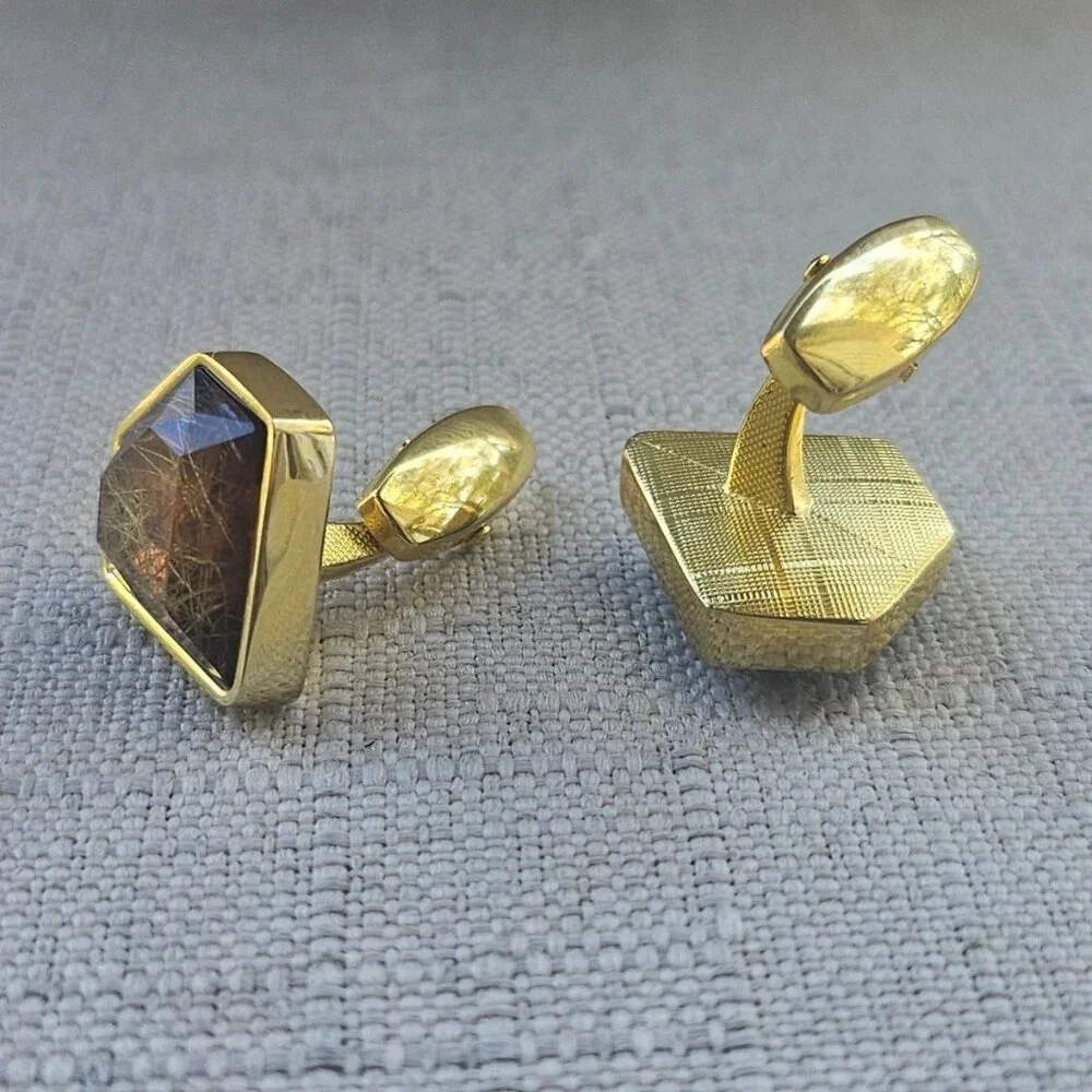 Men Jewelry Cufflinks Gold Tone Fashion Jewelry Shirt Cuff Stud Cuff links New